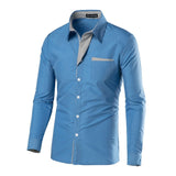 ZOGAA men shirt long sleeve men fashion shirt men 2019 Smart Casual mens dress shirt street wear 8 color Plus size 3XL men shirt