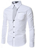 ZOGAA men shirt long sleeve men fashion shirt men 2019 Smart Casual mens dress shirt street wear 8 color Plus size 3XL men shirt