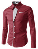 ZOGAA men shirt long sleeve men fashion shirt men 2019 Smart Casual mens dress shirt street wear 8 color Plus size 3XL men shirt