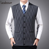 2020 New Fashion Brand Sweaters Men Pullovers Vest Sleeveless Slim Fit Jumpers Knitwear Autumn Korean Style Casual Clothing Male
