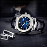 PLADEN Luxury Brand Japanese Quartz Male Watches Men Strong Waterproof Genuine Leather Strap Citizen Movement Quartz Wrist Watch