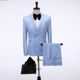 2020 Elegant Brand Black Gold Floral Men Suits With Pants Groom Suit Smoking Tuxedo Jacket Wedding Suits For Men Best Man Blazer