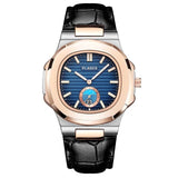 PLADEN Luxury Brand Japanese Quartz Male Watches Men Strong Waterproof Genuine Leather Strap Citizen Movement Quartz Wrist Watch