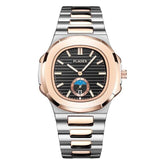 PLADEN Luxury Brand Japanese Quartz Male Watches Men Strong Waterproof Genuine Leather Strap Citizen Movement Quartz Wrist Watch