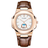 PLADEN Luxury Brand Japanese Quartz Male Watches Men Strong Waterproof Genuine Leather Strap Citizen Movement Quartz Wrist Watch