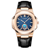PLADEN Luxury Brand Japanese Quartz Male Watches Men Strong Waterproof Genuine Leather Strap Citizen Movement Quartz Wrist Watch