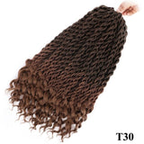 Vigorous Faux Locs Crochet Braids Synthetic Crochet Braids Ombre  Braiding Hair Bohemian Locks 18 inch 24 Stands