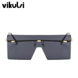 2019 Unisex Fashion Oversized Big Sunglasses Women Famous Design  Trendy One Piece Sun Glasses Female Men Mask Sun Glasses UV400