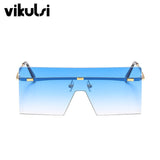 2019 Unisex Fashion Oversized Big Sunglasses Women Famous Design  Trendy One Piece Sun Glasses Female Men Mask Sun Glasses UV400