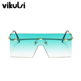 2019 Unisex Fashion Oversized Big Sunglasses Women Famous Design  Trendy One Piece Sun Glasses Female Men Mask Sun Glasses UV400
