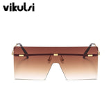 2019 Unisex Fashion Oversized Big Sunglasses Women Famous Design  Trendy One Piece Sun Glasses Female Men Mask Sun Glasses UV400