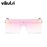 2019 Unisex Fashion Oversized Big Sunglasses Women Famous Design  Trendy One Piece Sun Glasses Female Men Mask Sun Glasses UV400