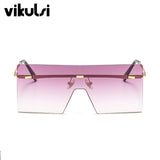2019 Unisex Fashion Oversized Big Sunglasses Women Famous Design  Trendy One Piece Sun Glasses Female Men Mask Sun Glasses UV400