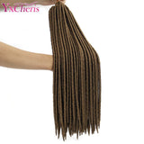 YxCheris 18inches Crochet Braids Locks Faux Locs Black Brown Hair Extensions Synthetic Braiding Hair