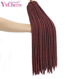 YxCheris 18inches Crochet Braids Locks Faux Locs Black Brown Hair Extensions Synthetic Braiding Hair