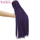 YxCheris 18inches Crochet Braids Locks Faux Locs Black Brown Hair Extensions Synthetic Braiding Hair