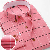 2016 New Oxford Plaid Casual Men's Shirt Slim Fit Formal&Business Occupation Man Shirts Spring Long Sleeve Men Dress Shirt M038