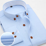 2016 New Oxford Plaid Casual Men's Shirt Slim Fit Formal&Business Occupation Man Shirts Spring Long Sleeve Men Dress Shirt M038
