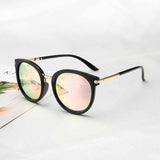 2019 New Sunglasses Women Driving Mirrors vintage For Women Reflective flat lens Sun Glasses Female oculos UV400