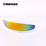 YOOSKE X-men Individuality Sunglasses Mercury Lens Laser Glasses Travel Windproof Sun Glasses Robots Eyewear