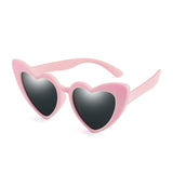 LongKeeper baby girl sunglasses for children heart 2020 TR90 black pink red heart sun glasses for kids polarized flexible uv400