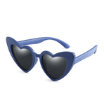 LongKeeper baby girl sunglasses for children heart 2020 TR90 black pink red heart sun glasses for kids polarized flexible uv400