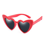 LongKeeper baby girl sunglasses for children heart 2020 TR90 black pink red heart sun glasses for kids polarized flexible uv400