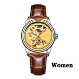 New Fashion Women Mechanical Watch Skeleton Design Top Brand Luxury Full Steel Waterproof Female Automatic Clock Montre Femme