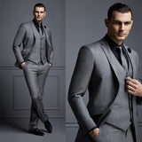 Black Groom Tuxedos for Wedding Smoking Man Suit 3 Piece Mens Suits 2019 Set Jacket Pants Vest Male Costumes