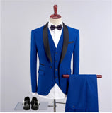 Black Groom Tuxedos for Wedding Smoking Man Suit 3 Piece Mens Suits 2019 Set Jacket Pants Vest Male Costumes
