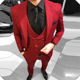 Black Groom Tuxedos for Wedding Smoking Man Suit 3 Piece Mens Suits 2019 Set Jacket Pants Vest Male Costumes