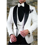 Black Groom Tuxedos for Wedding Smoking Man Suit 3 Piece Mens Suits 2019 Set Jacket Pants Vest Male Costumes