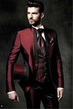 Black Groom Tuxedos for Wedding Smoking Man Suit 3 Piece Mens Suits 2019 Set Jacket Pants Vest Male Costumes