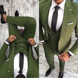 Black Groom Tuxedos for Wedding Smoking Man Suit 3 Piece Mens Suits 2019 Set Jacket Pants Vest Male Costumes