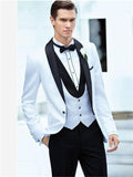 Black Groom Tuxedos for Wedding Smoking Man Suit 3 Piece Mens Suits 2019 Set Jacket Pants Vest Male Costumes