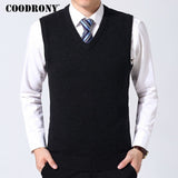 COODRONY Sweater Men Clothes 2020 Autumn Winter Warm Cashmere Wool Pull Homme Classic Casual V-Neck Sleeveless Vest Sweaters 126
