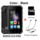 SERVO S10 Pro IP68 Waterproof mini Smartphone MTK6737 3GB 32GB NFC Walkie talkie Rugged Phone 13MP Fingerprint Face Recognition