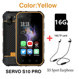 SERVO S10 Pro IP68 Waterproof mini Smartphone MTK6737 3GB 32GB NFC Walkie talkie Rugged Phone 13MP Fingerprint Face Recognition