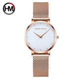 Women high-end watches luxury brand japan Quartz movement stainless steel silver white dial waterproof watches relogio feminino