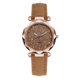 Casual female romantic starry sky wrist watch leather rhinestone designer ladies watch simple dress gfit montre femme
