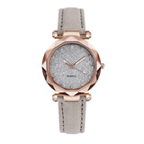 Casual female romantic starry sky wrist watch leather rhinestone designer ladies watch simple dress gfit montre femme