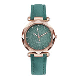 Casual female romantic starry sky wrist watch leather rhinestone designer ladies watch simple dress gfit montre femme