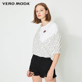 Vero Moda Women's Polka Dots Print Rivet Lapel Blouse | 319241508