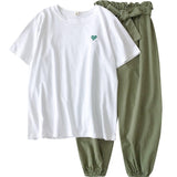 Two Piece Set Tracksuit Women Summer Clothes Female Korean Casual Harem Sweatpants Suits 18-24 Age Harajuku Girl
