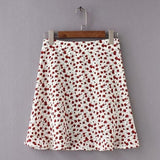 Women Dots Mini Skirt Green White Saia High Waistline Faldas sexy Skirts 2020 Summer