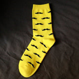 Fashion Casual Men Socks Cartoon Mustache Design Man Cotton Socks Casual Socks Autumn Winter Warm Sock