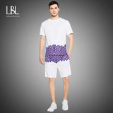 Summer Short Sets Men 2020 Casual Suits Sportswear Mens Clothing Man Two Pieces Fashion Print Top Sets Male sweatshirt Men Brand