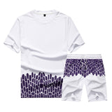 Summer Short Sets Men 2020 Casual Suits Sportswear Mens Clothing Man Two Pieces Fashion Print Top Sets Male sweatshirt Men Brand