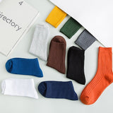 Pure Color Mens Socks Cotton Warm Black and White Happy Socks Male  Gifts for Men EUR 39-44 387