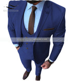 New Pink Men's Prom Tuxedos Fashion Double Breasted Suit Slim Fit 3 Piece Notch Lapel Wedding Groomsmen (Blazer+Vest+Pants)
